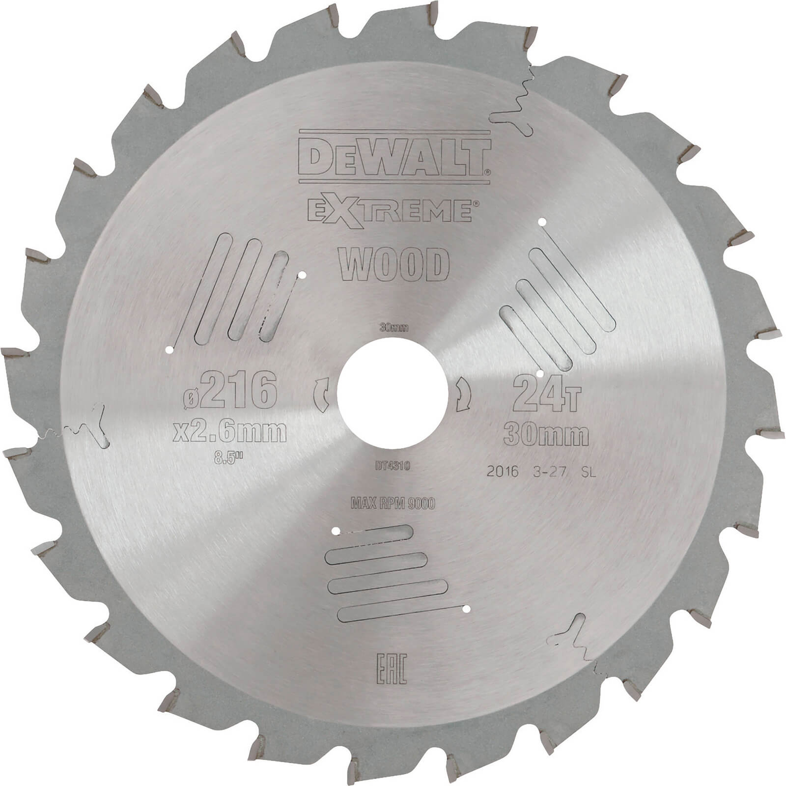 Image of DeWalt Extreme Saw Blade 216mm x 30mm Bore x 24 Teeth ATB