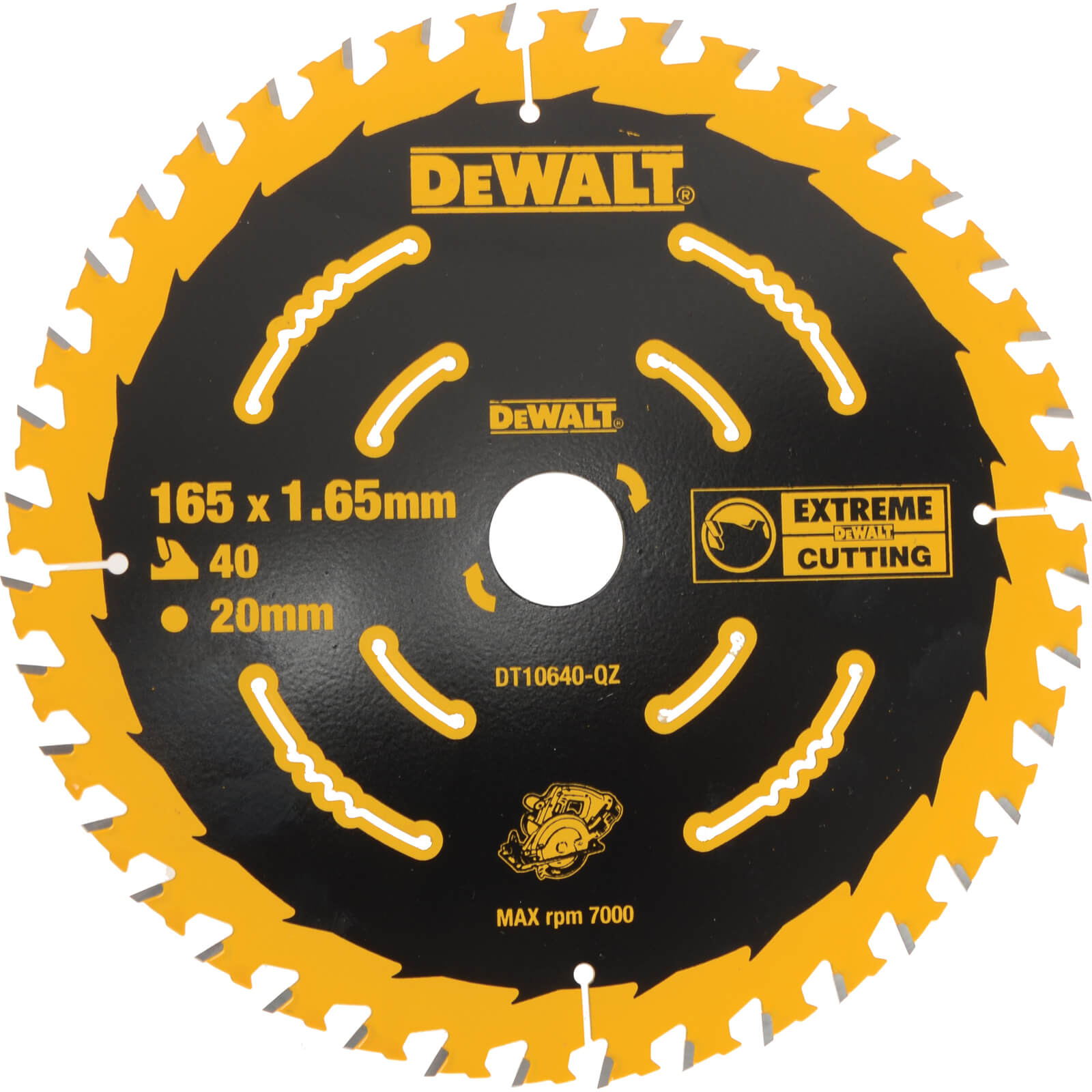 Image of DeWalt Cordless Extreme Saw Blade 165mm x 20mm Bore x 40 Teeth