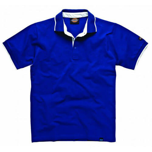 Image of Dickies Mens Anvil Polo Shirt Blue Medium