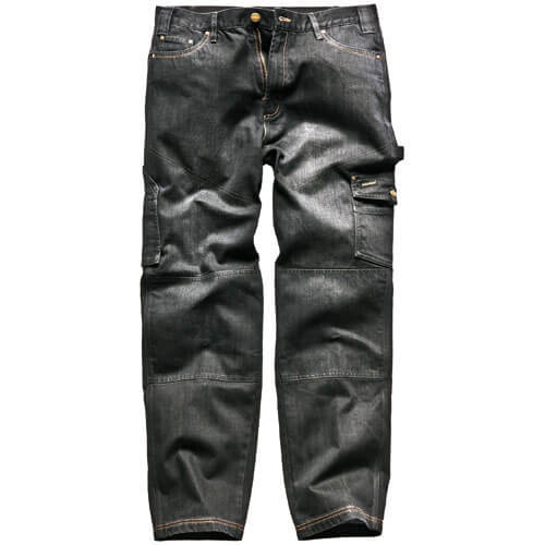 Image of Dickies Mens Denim Work Jeans Black 38 Waist and 31 Leg