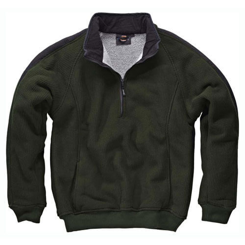 Image of Dickies Mens Eisenhower Pullover Fleece Olive Medium