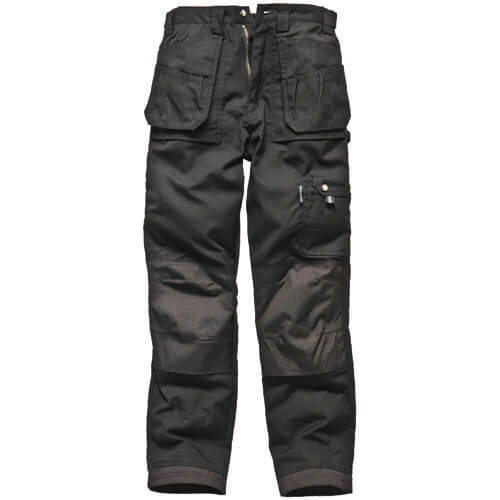 Image of Dickies Mens Eisenhower Multi Pocket Work Trousers Black 38 Waist and 32 Leg