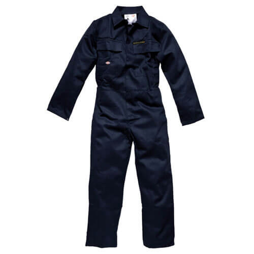 Image of Dickies Mens Proban Flame Retardant Overalls Navy Blue 50 Chest