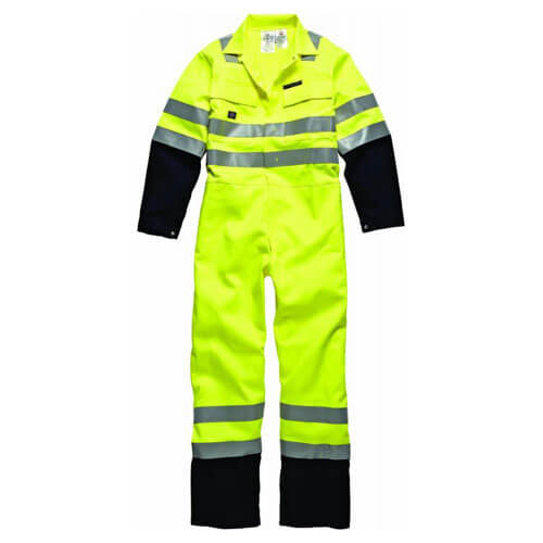 Image of Dickies Mens Proban Flame Retardant Safety Overalls Yellow Chest 36 Leg 315