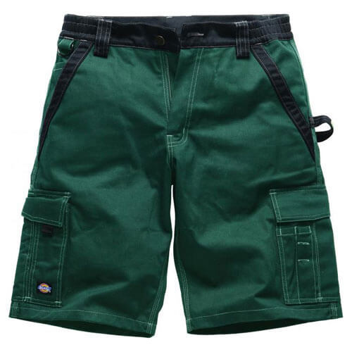 Image of Dickies Mens Industry 300 Two Tone Work Shorts Green Black 33 Waist 31 Leg