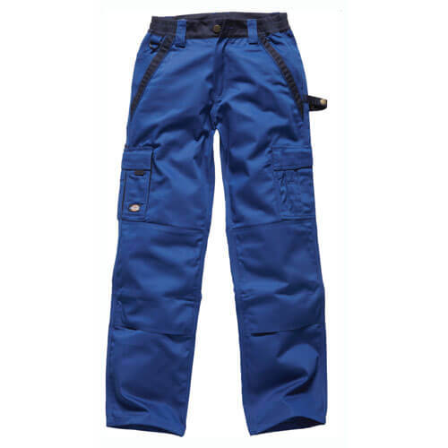 Image of Dickies Mens Industry 300 Two Tone Work Trousers Royal Navy 36 Waist 35 Leg