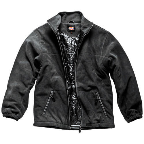 Image of Dickies Mens Padded Fleece Jacket Black XL