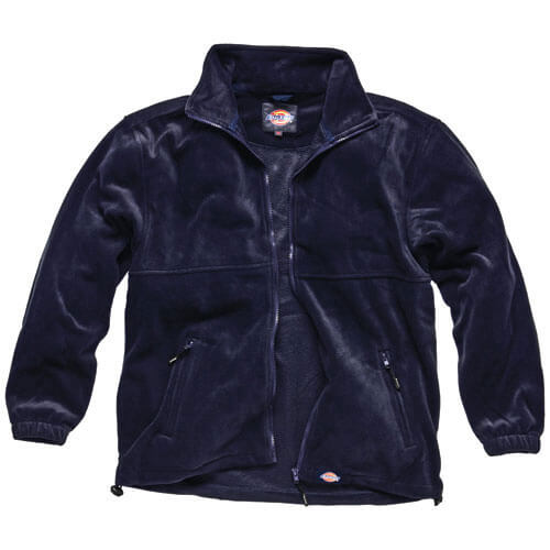 Image of Dickies Mens Seville Fleece Jacket Navy Blue 2XL