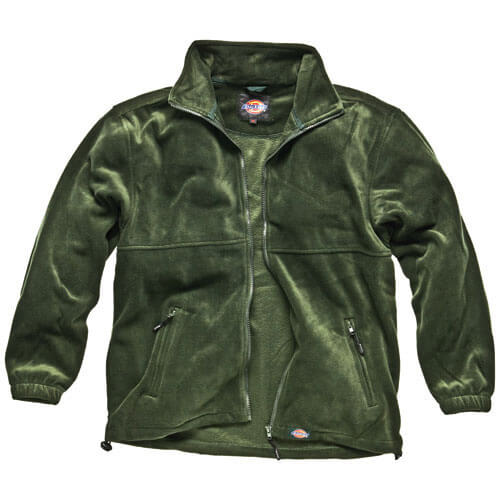 Image of Dickies Mens Seville Fleece Jacket Bottle Green Large