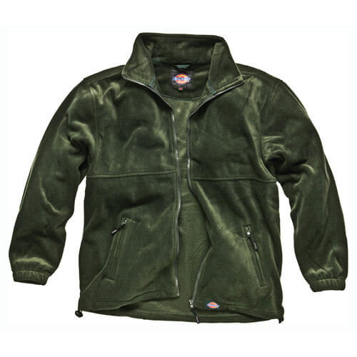 Image of Dickies Mens Seville Fleece Jacket Bottle Green 3XL