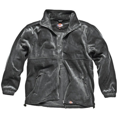 Image of Dickies Mens Seville Fleece Jacket Charcoal Grey Small