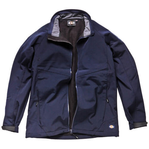 Image of Dickies Mens Softshell Jacket Navy Blue Medium