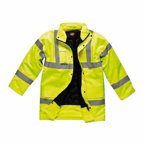 Image of Dickies High Vis Motorway Safety Jacket Orange Small