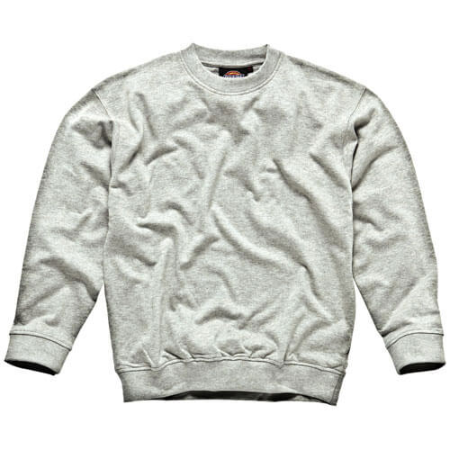 Image of Dickies Mens Crew Neck Sweatshirt Mid Grey Large