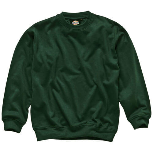 Image of Dickies Mens Crew Neck Sweatshirt Bottle Green Small