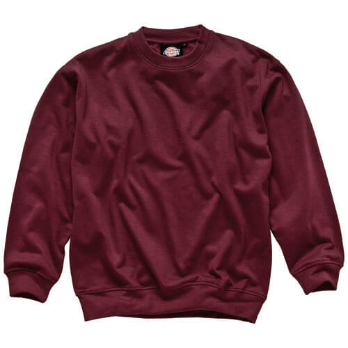 Image of Dickies Mens Crew Neck Sweatshirt Burgundy 2XL