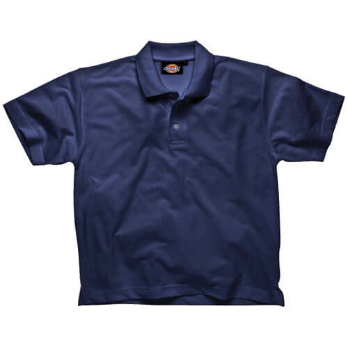 Image of Dickies Mens Short Sleeve Polo Shirt Navy Blue 3XL