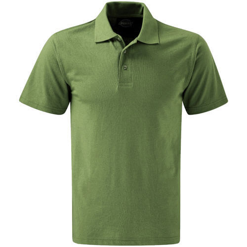 Image of Dickies Mens Short Sleeve Polo Shirt Bottle Green XL