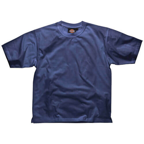 Image of Dickies Mens Crew Neck Cotton T Shirt Navy Blue XL