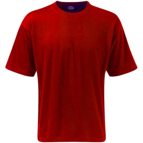 Image of Dickies Mens Crew Neck Cotton T Shirt Red Medium