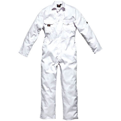 Image of Dickies Mens Redhawk Economy Overalls White Large 30 Leg