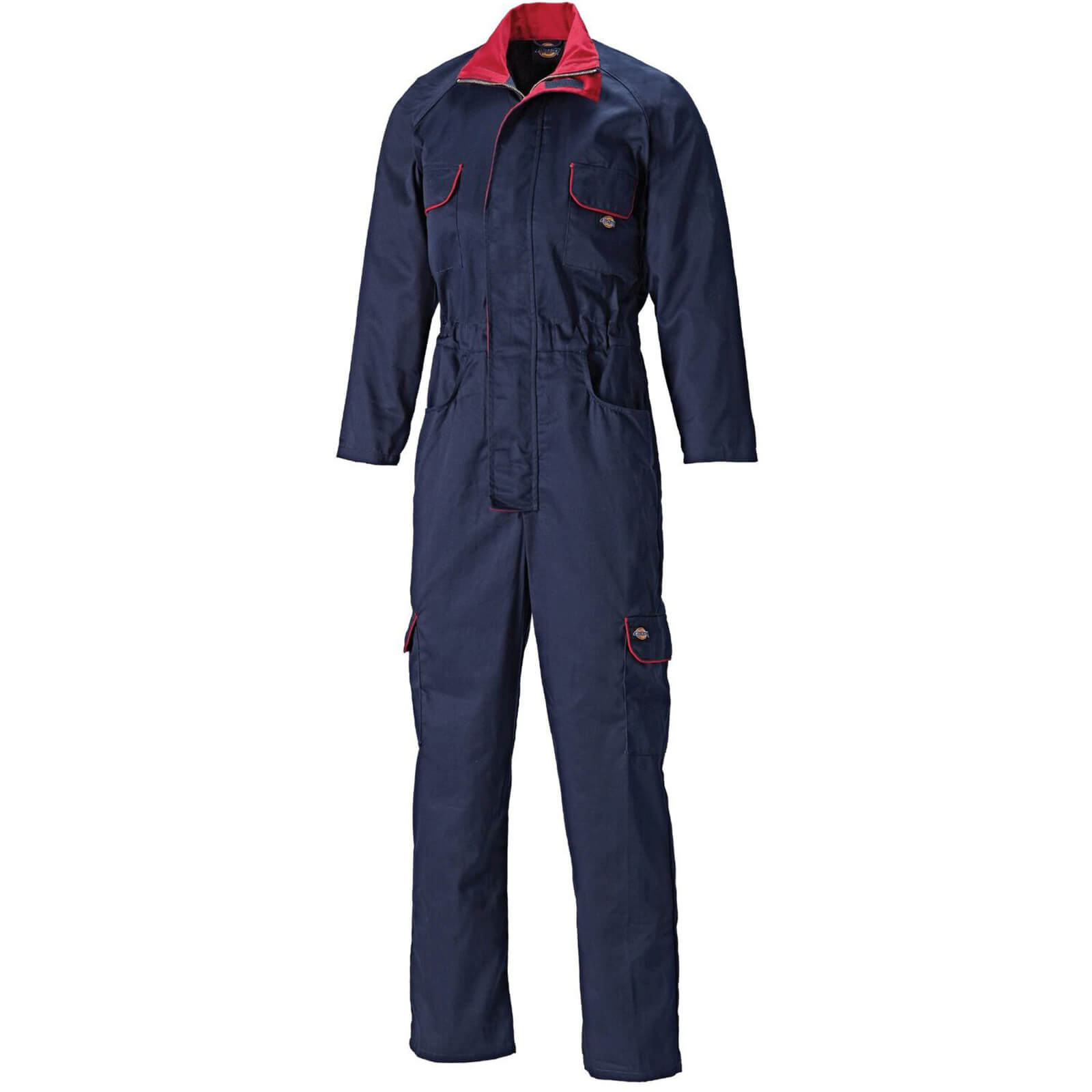 Image of Dickies Ladies Redhawk Overalls NavyRed Size 16