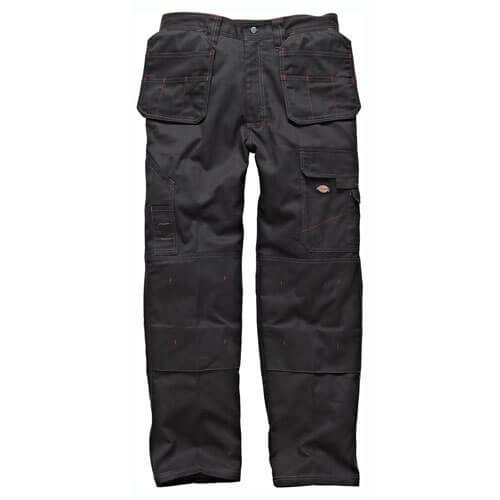 Image of Dickies Mens Redhawk Pro Work Trousers Black 40 Waist 32 Leg