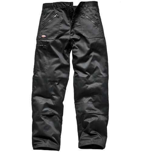 Image of Dickies Mens Redhawk Action Work Trousers Black 42 Waist and 30 Leg