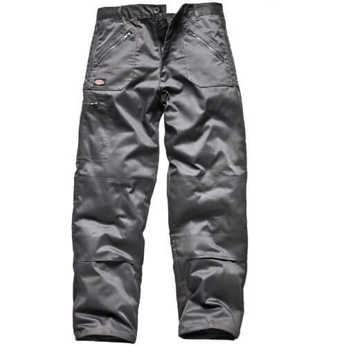 Image of Dickies Mens Redhawk Action Work Trousers Grey 38 Waist and 33 Leg