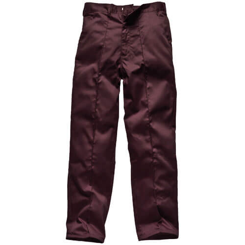 Image of Dickies Mens Redhawk Work Trousers Maroon 28 Waist and 33 Leg