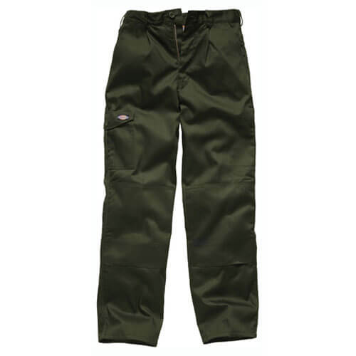 Image of Dickies Mens Redhawk Super Work Trousers Olive Green 44 Waist 30 Leg