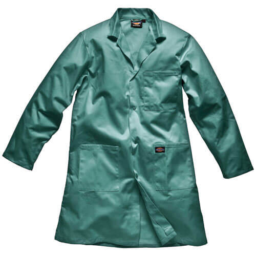 Image of Dickies Unisex Stud Front Redhawk Warehouse Coat Lincoln Green Large