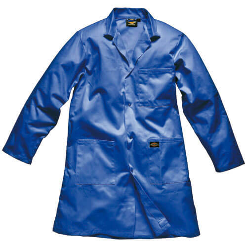 Image of Dickies Unisex Stud Front Redhawk Warehouse Coat Royal Blue Small