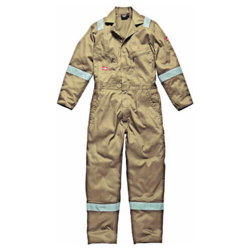 Image of Dickies Mens Lightweight Cotton Overalls Khaki Large