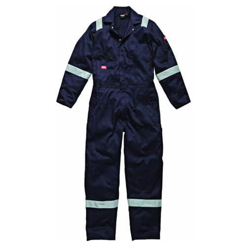 Image of Dickies Mens Lightweight Cotton Overalls Navy Blue Medium