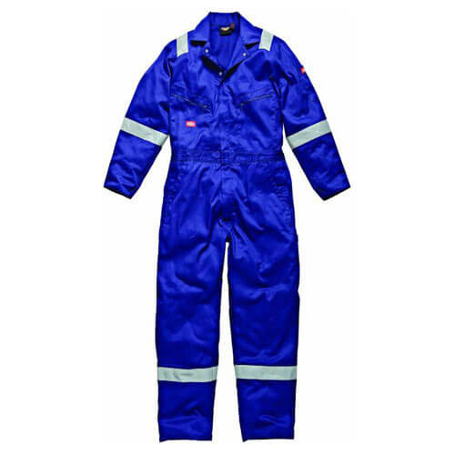 Image of Dickies Mens Lightweight Cotton Overalls Royal Blue Small