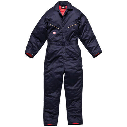 Image of Dickies Mens Lined Overalls Navy Blue 3XL and 32 Leg