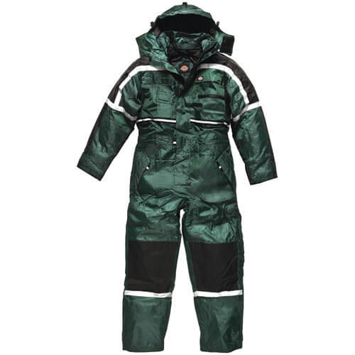 Image of Dickies Mens Waterproof Padded Overalls Green 2XL