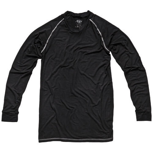 Image of Dickies Mens Long Sleeve Base Layer Vest Black 2XL