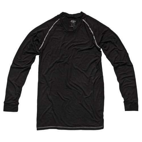 Image of Dickies Mens Long Sleeve Base Layer Vest Black Small