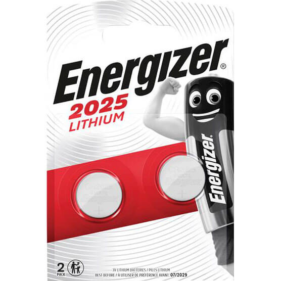 Image of Energizer CR2025 Coin Lithium Battery Pack of 2