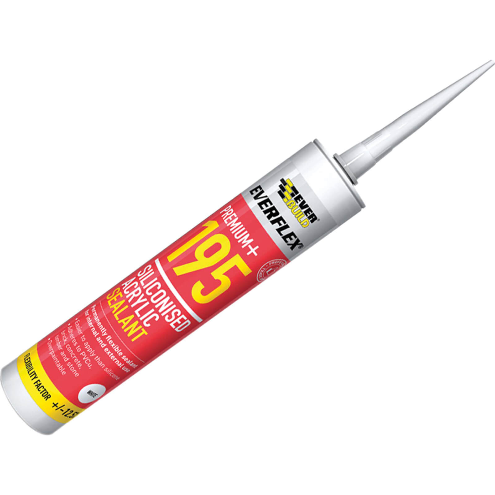 Image of Everbuild 195 Siliconised Acrylic Sealant White C3 310ml