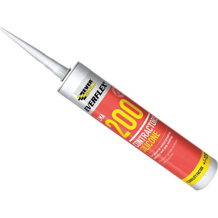 Image of Everbuild Contractors Silicone Sealant 295ml White