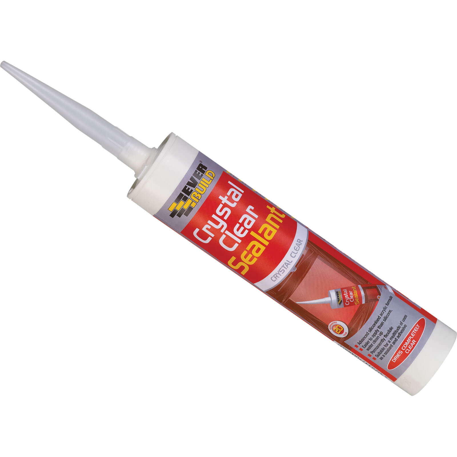 Image of Everbuild Crystal Clear Silicone Sealant Clear 310ml