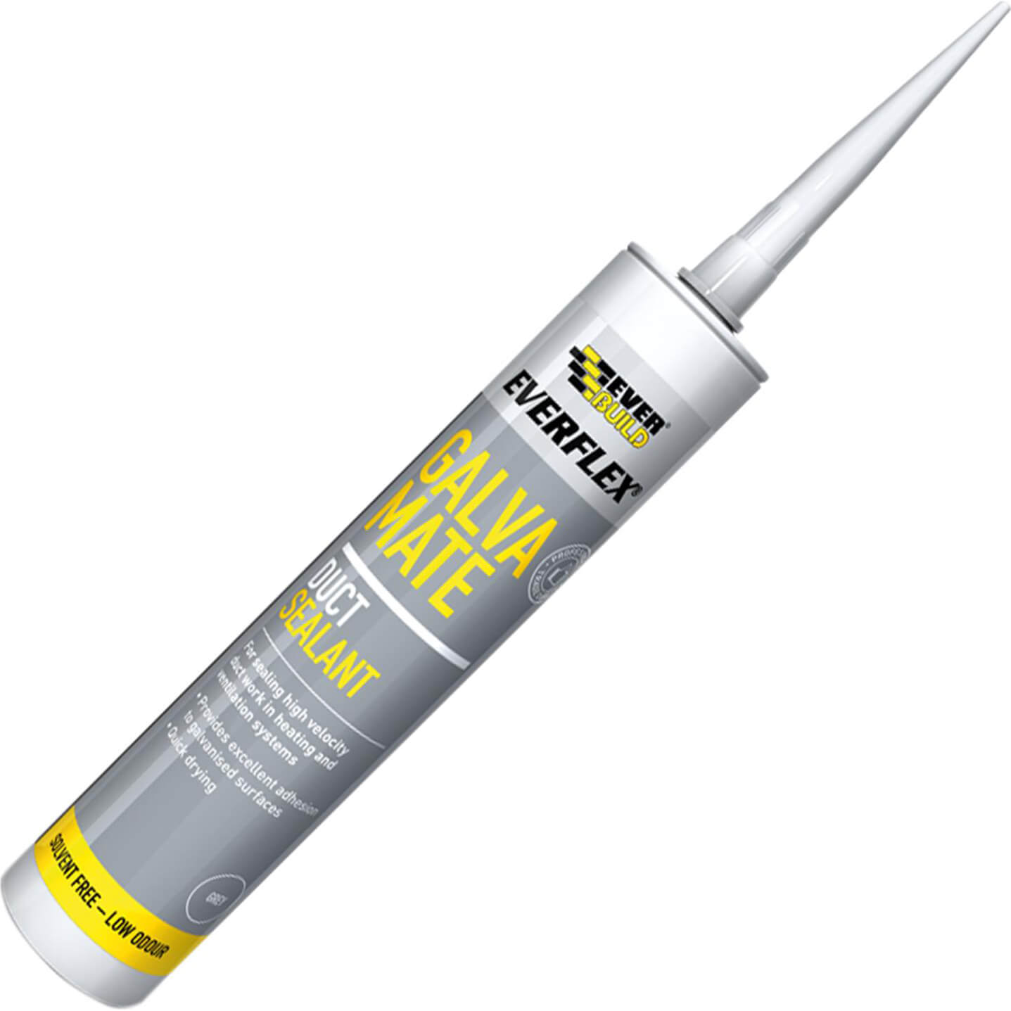 Image of Everbuild Galva Mate Sealant Adhesive Grey C3 Cartridge for Duct Work in Heating and Ventilation Systems