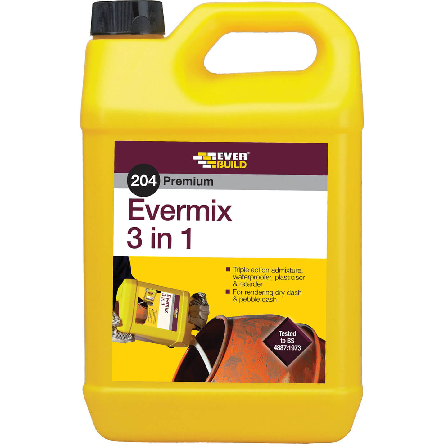 Image of Everbuild Professional Evermix 3 in 1 Sealer and Waterproofer 5 Litre