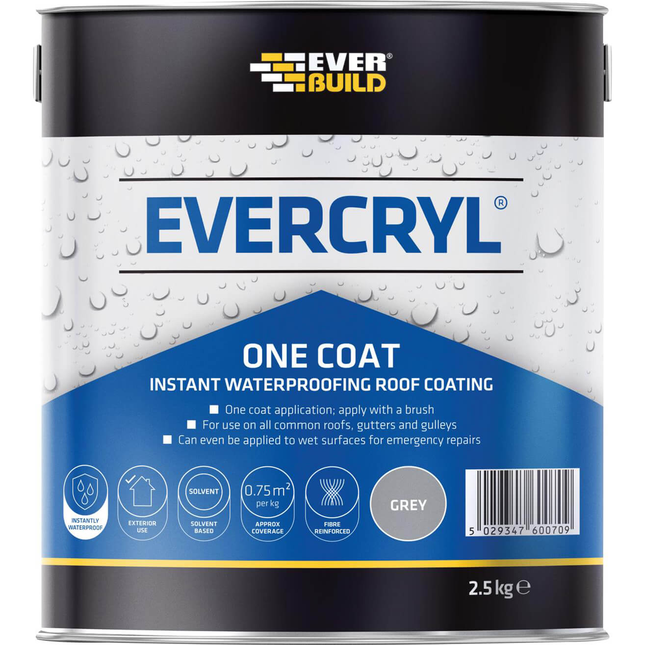 Image of Everbuild Evercryl One Coat Grey 25kg