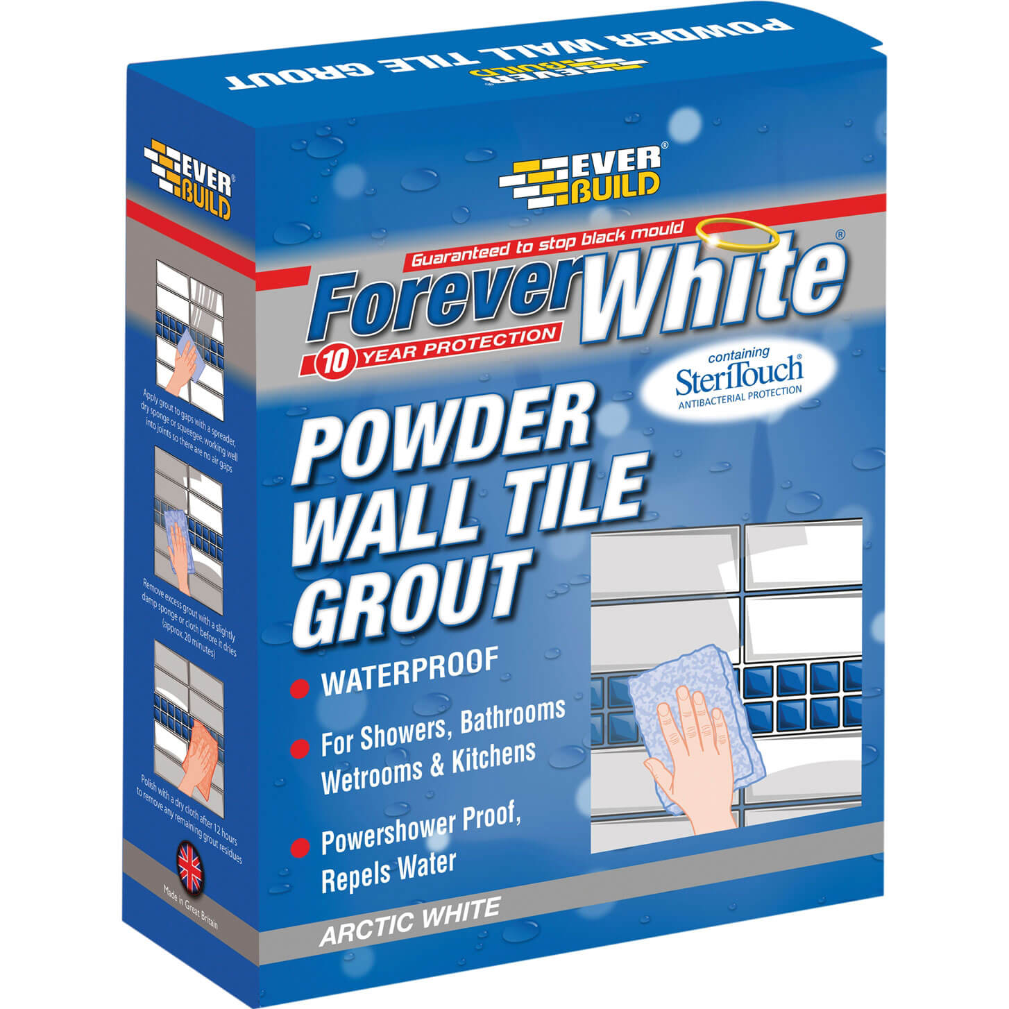 Image of Everbuild Forever White Powder Wall Tile Grout 12kg