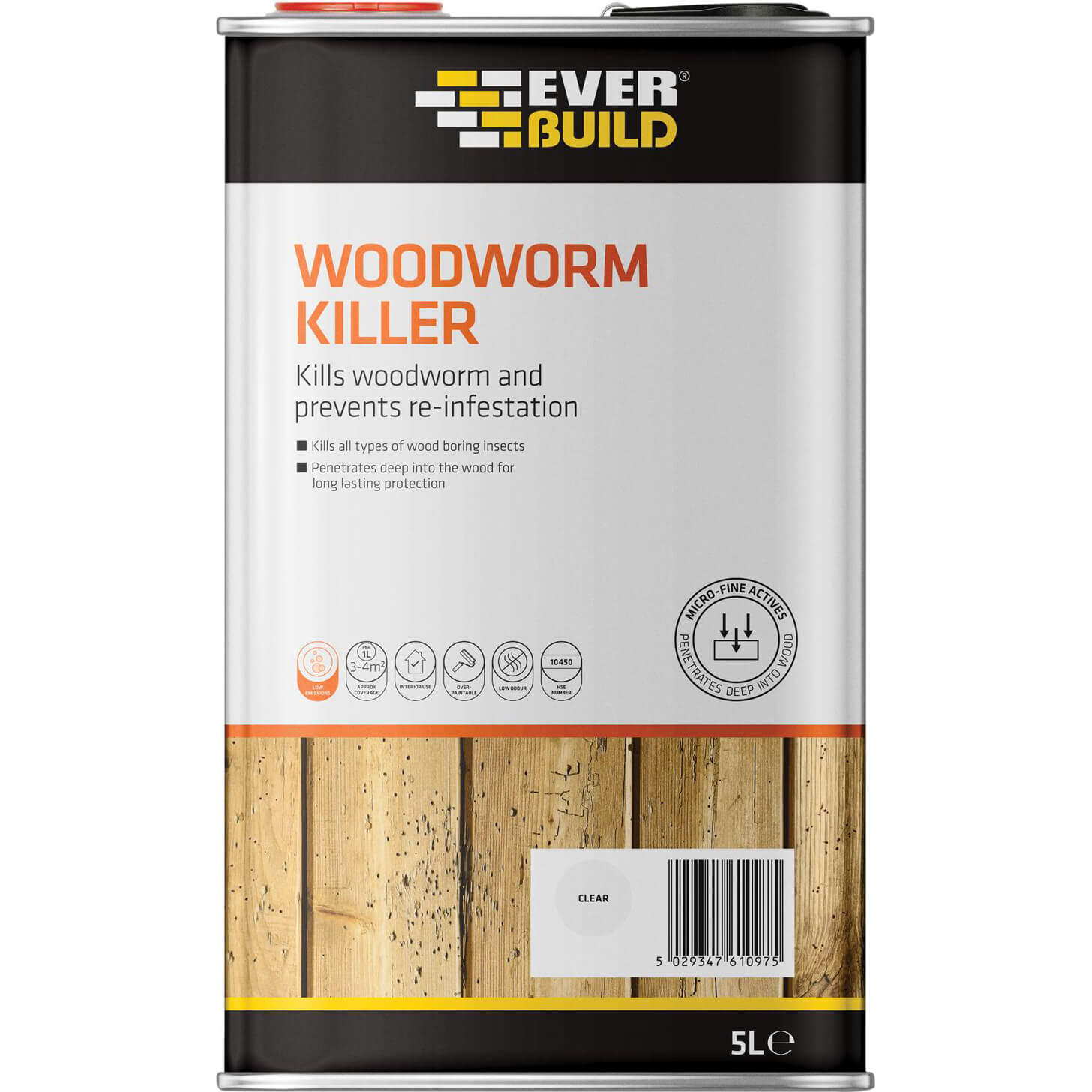 Image of Everbuild Lumberjack Woodworm Killer 5 Litre