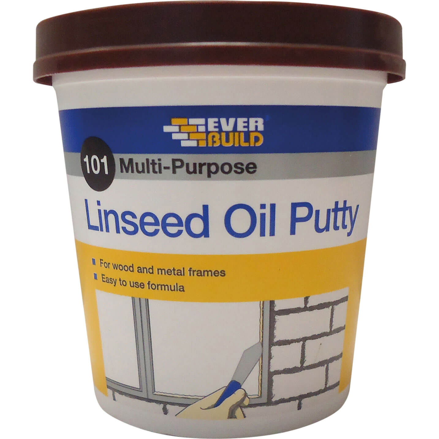 Image of Everbuild Multi Purpose Linseed Oil Putty Brown 1kg